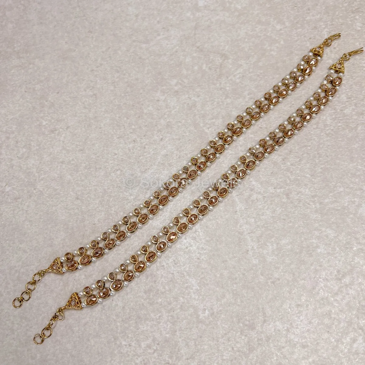 Champagne Stone Anklets