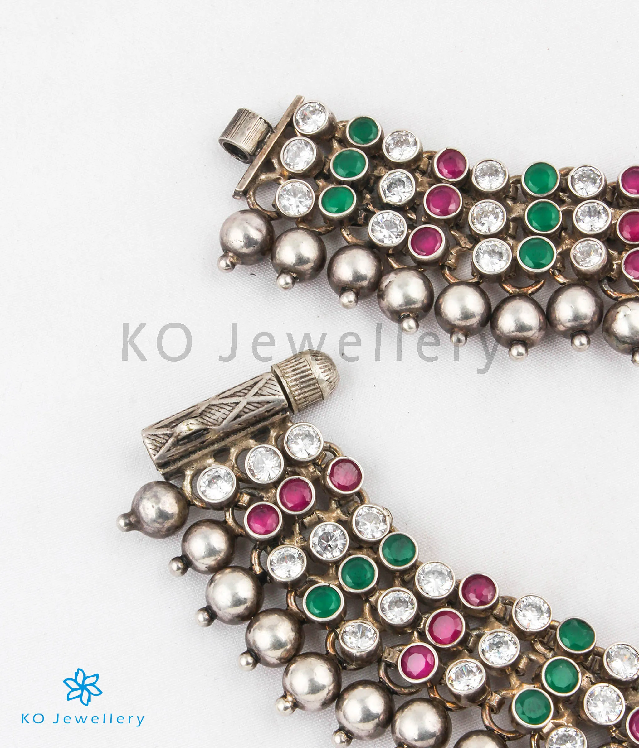 Copy of The Sanjh Silver Gemstone Anklets