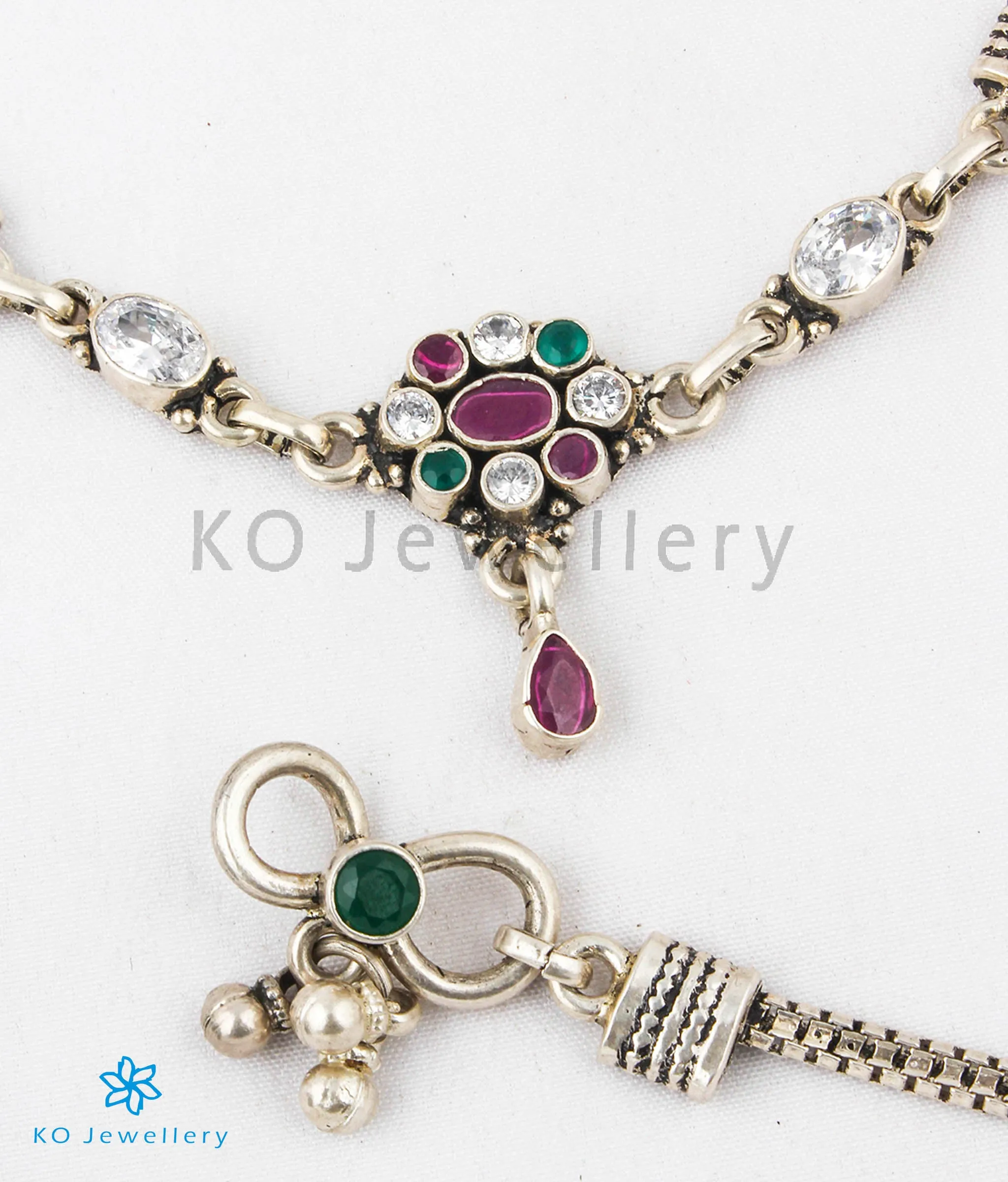 Copy of The Sanjh Silver Gemstone Anklets