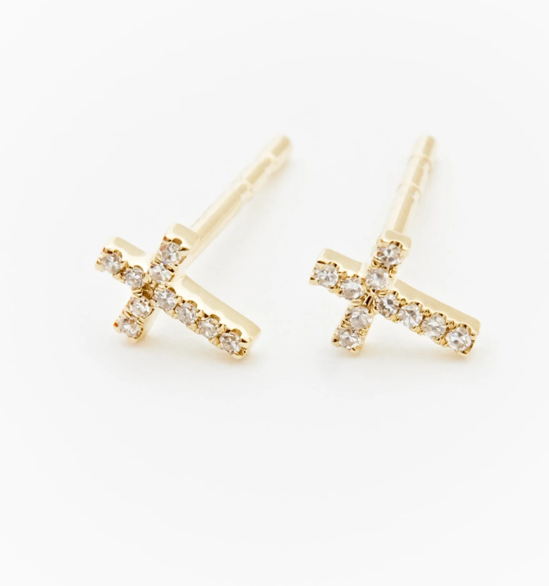 Cross Diamond Studs