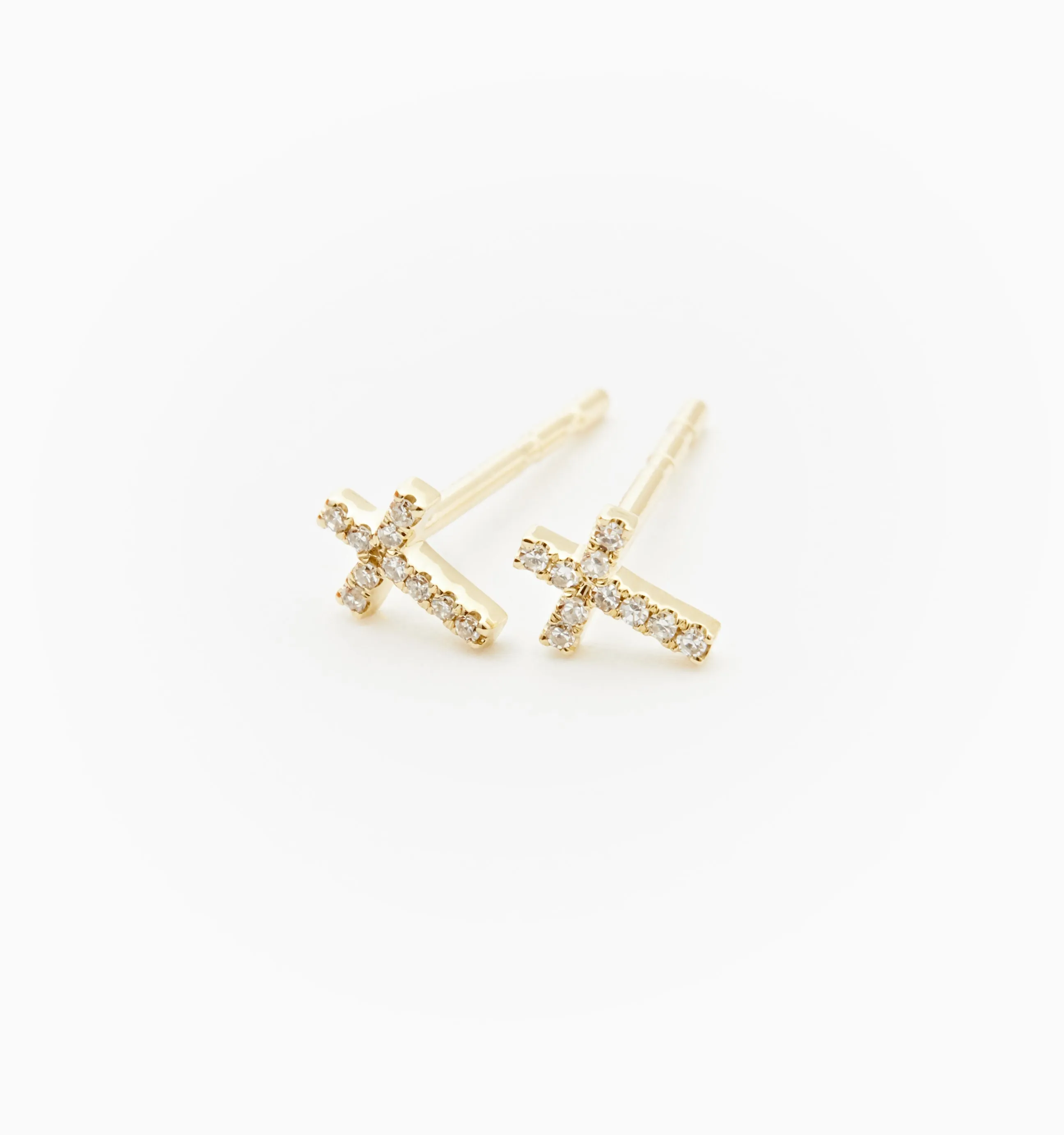 Cross Diamond Studs