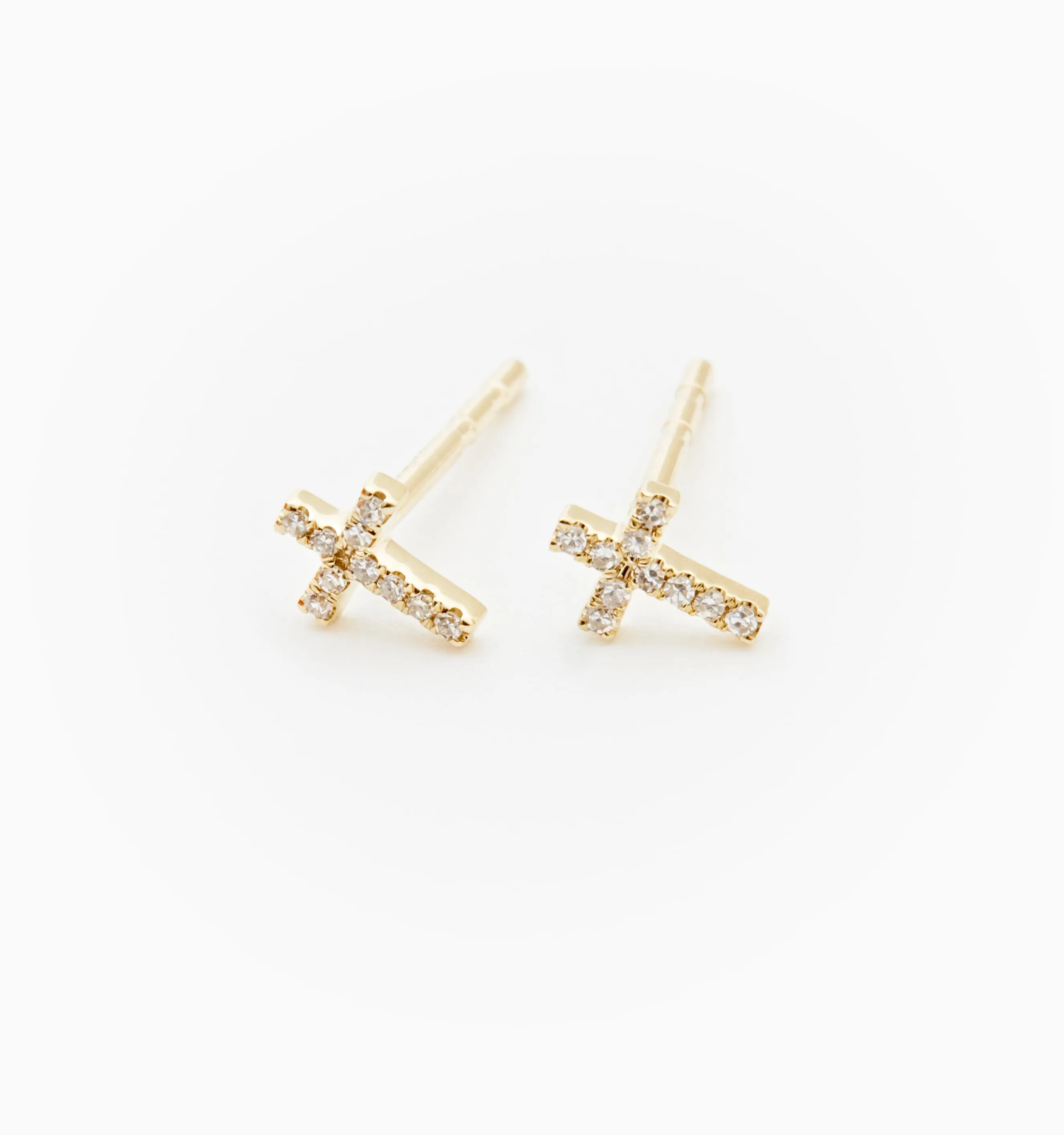 Cross Diamond Studs