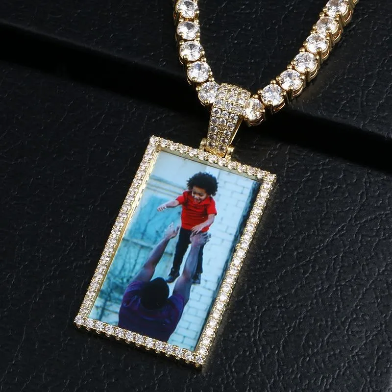 Custom Made Square Picture Necklaces- Christmas Gifts