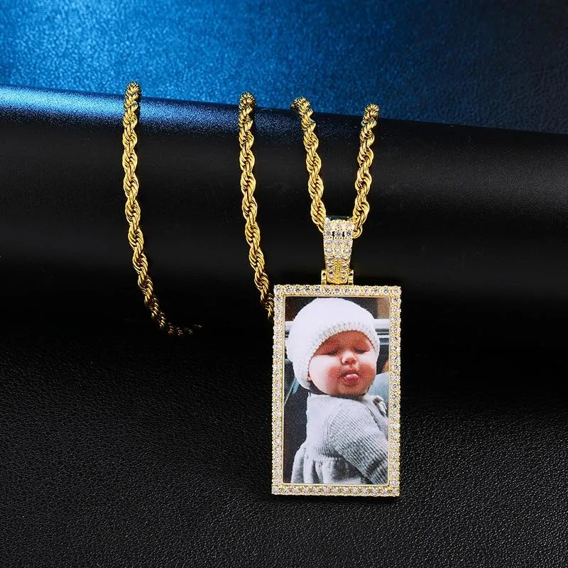 Custom Made Square Picture Necklaces- Christmas Gifts