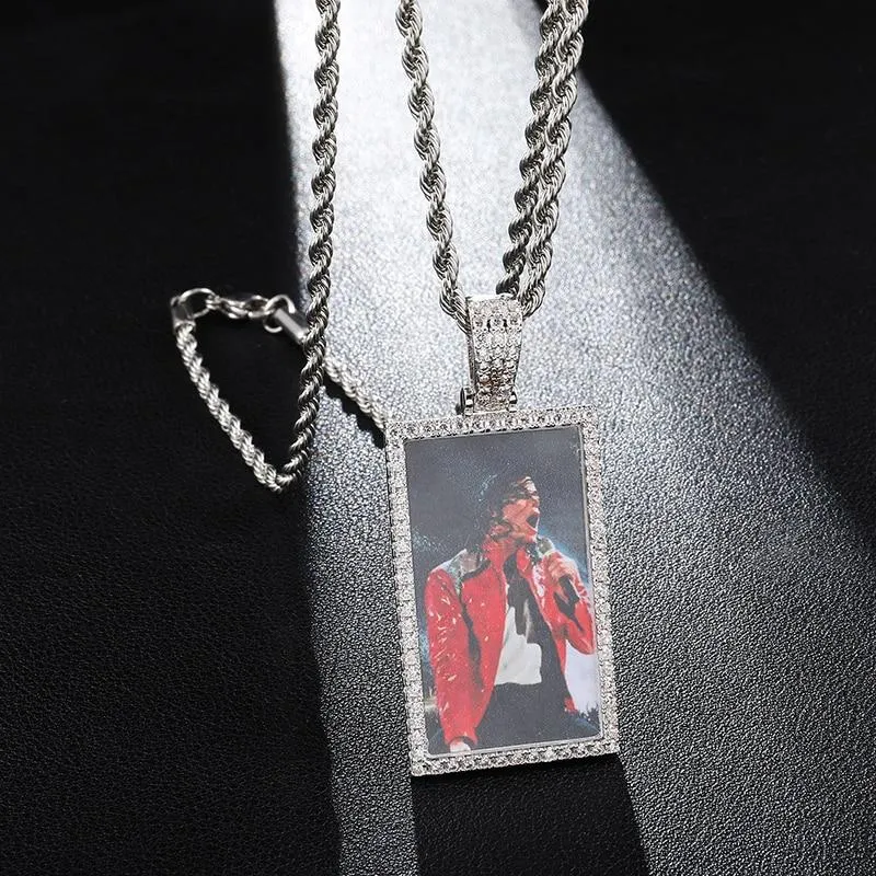 Custom Made Square Picture Necklaces- Christmas Gifts