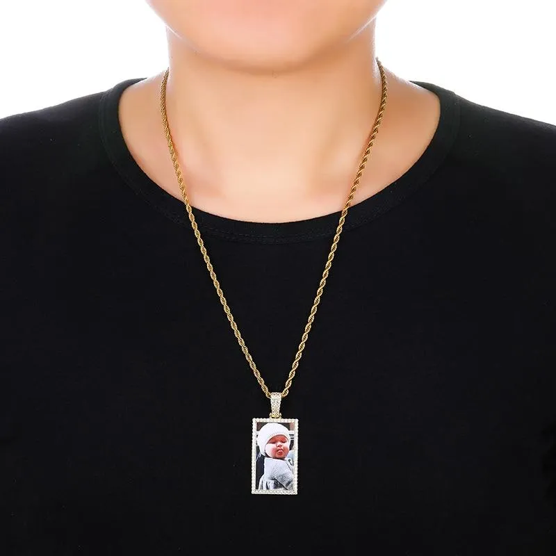 Custom Made Square Picture Necklaces- Christmas Gifts