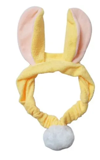 Cute Bunny Ears Headband Rabbit Face Wash Headbands Makeup Hair Band Cute Head Band