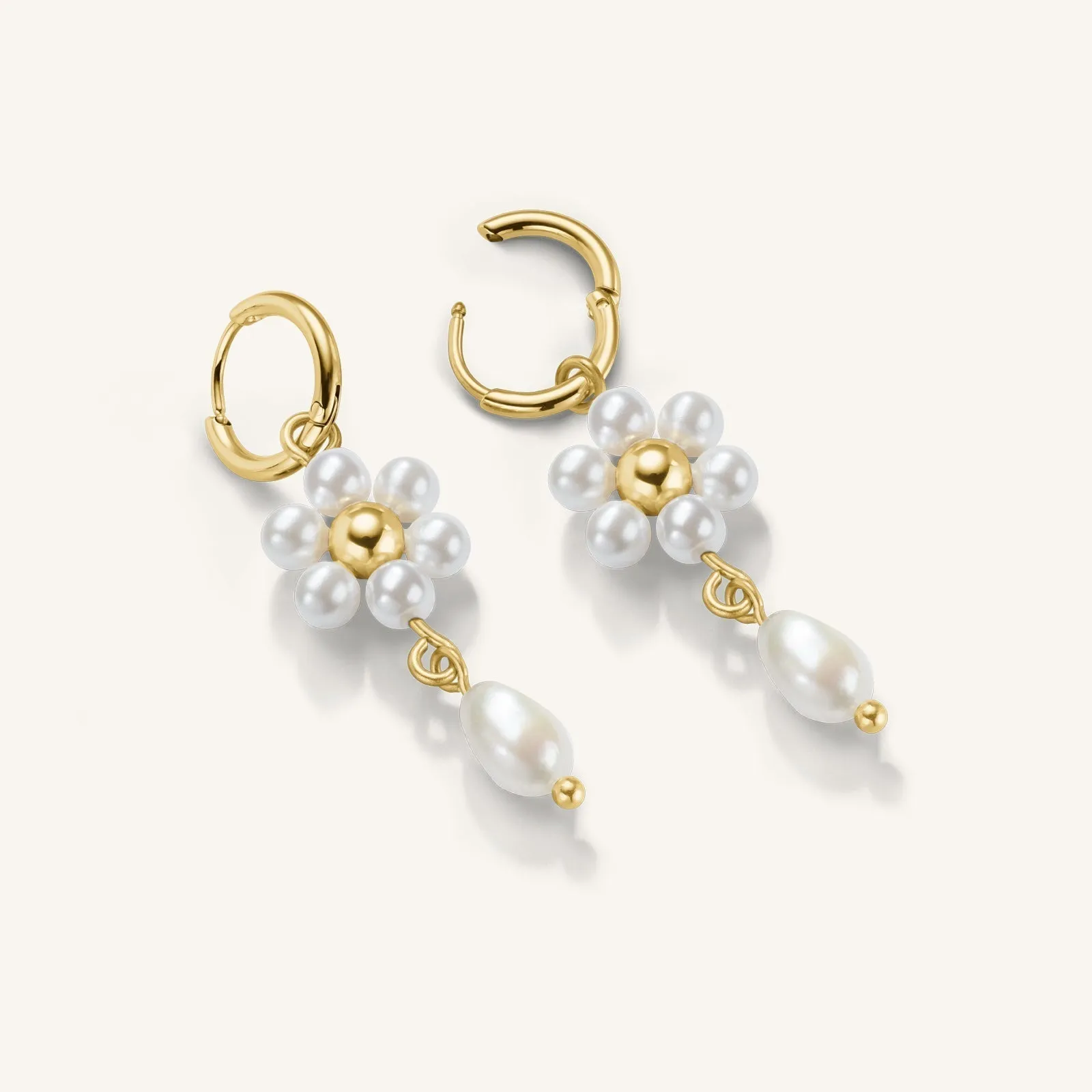 Daisy Pearl Hoops