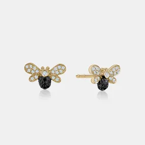 Diamond Bee Studs