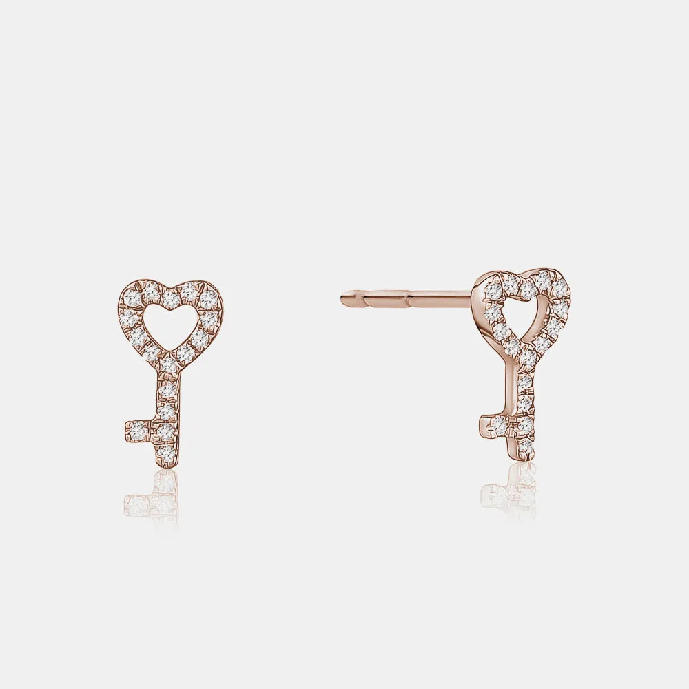 Diamond Key Studs