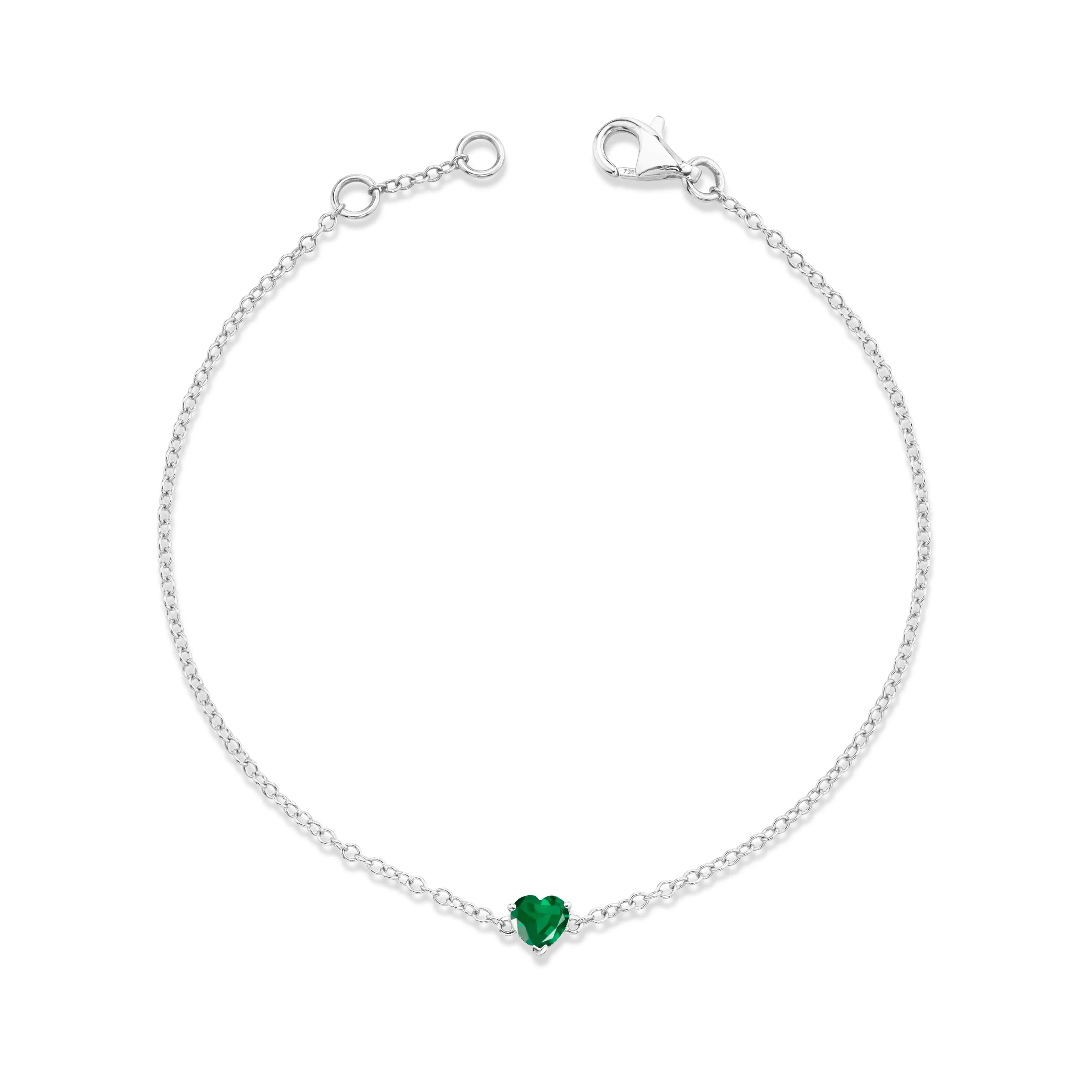 EMERALD BABY HEART ANKLET