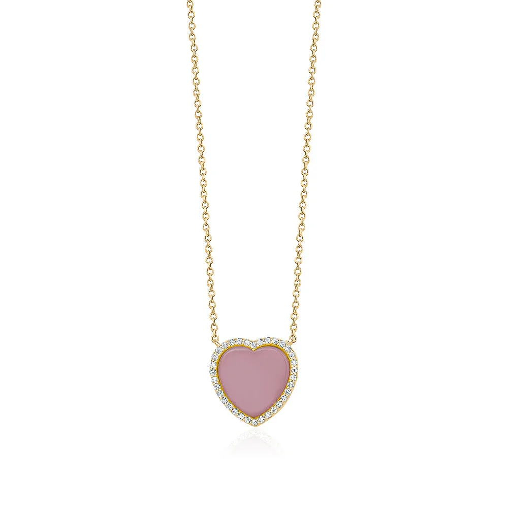 ENAMEL HEART NECKLACES