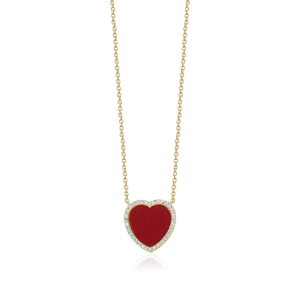 ENAMEL HEART NECKLACES