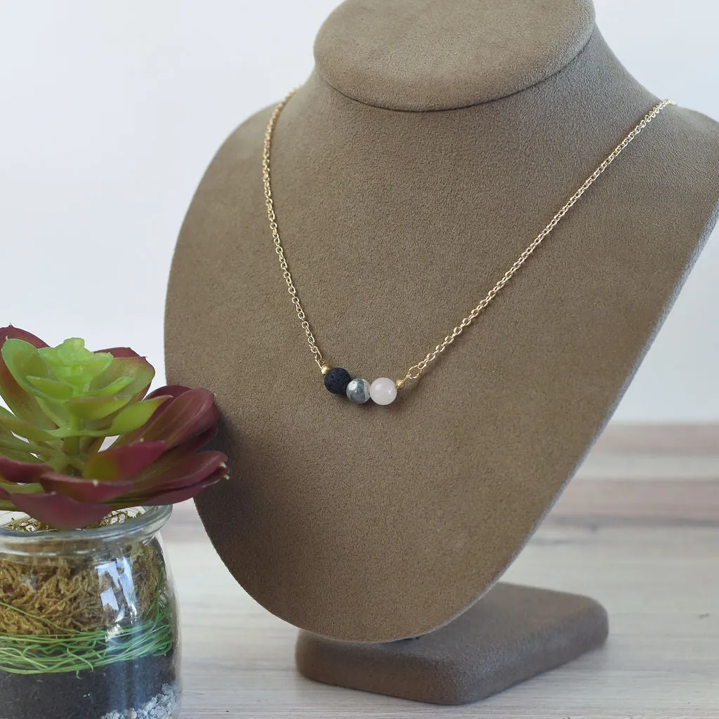 Essential Oil Lava Stone Pendant Necklaces