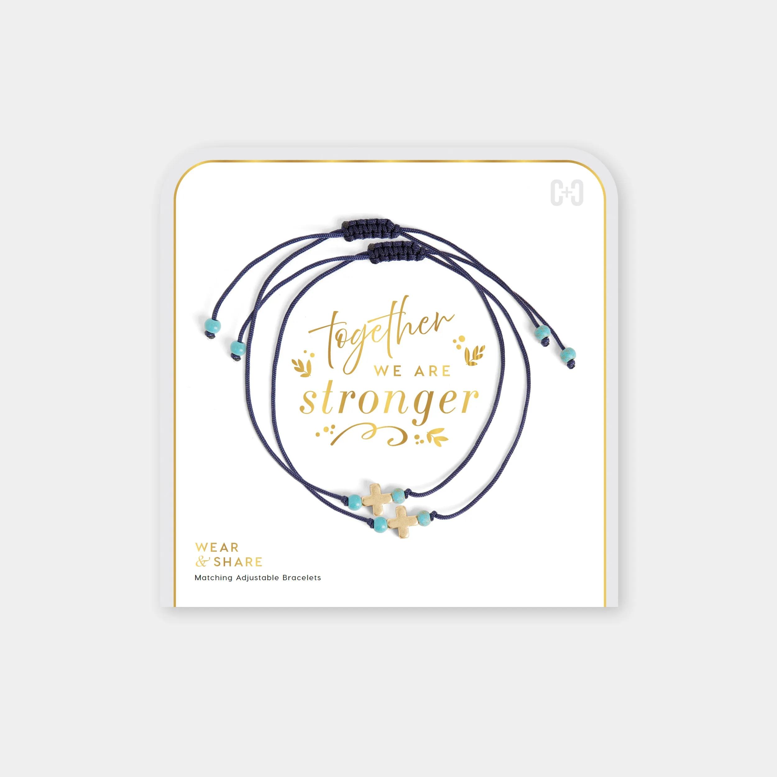 Faith Wear   Share Bracelets "Together we are stronger" - Navy