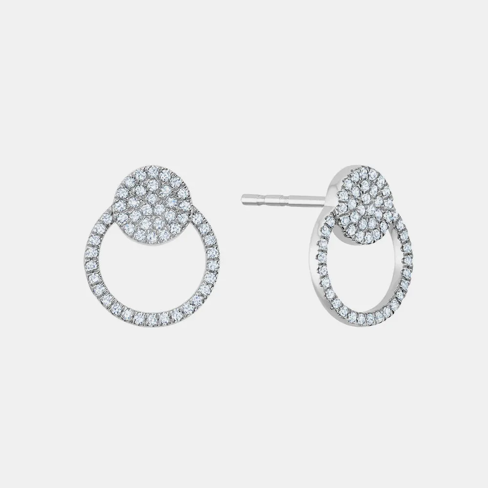 Fancy Diamond Circle Studs