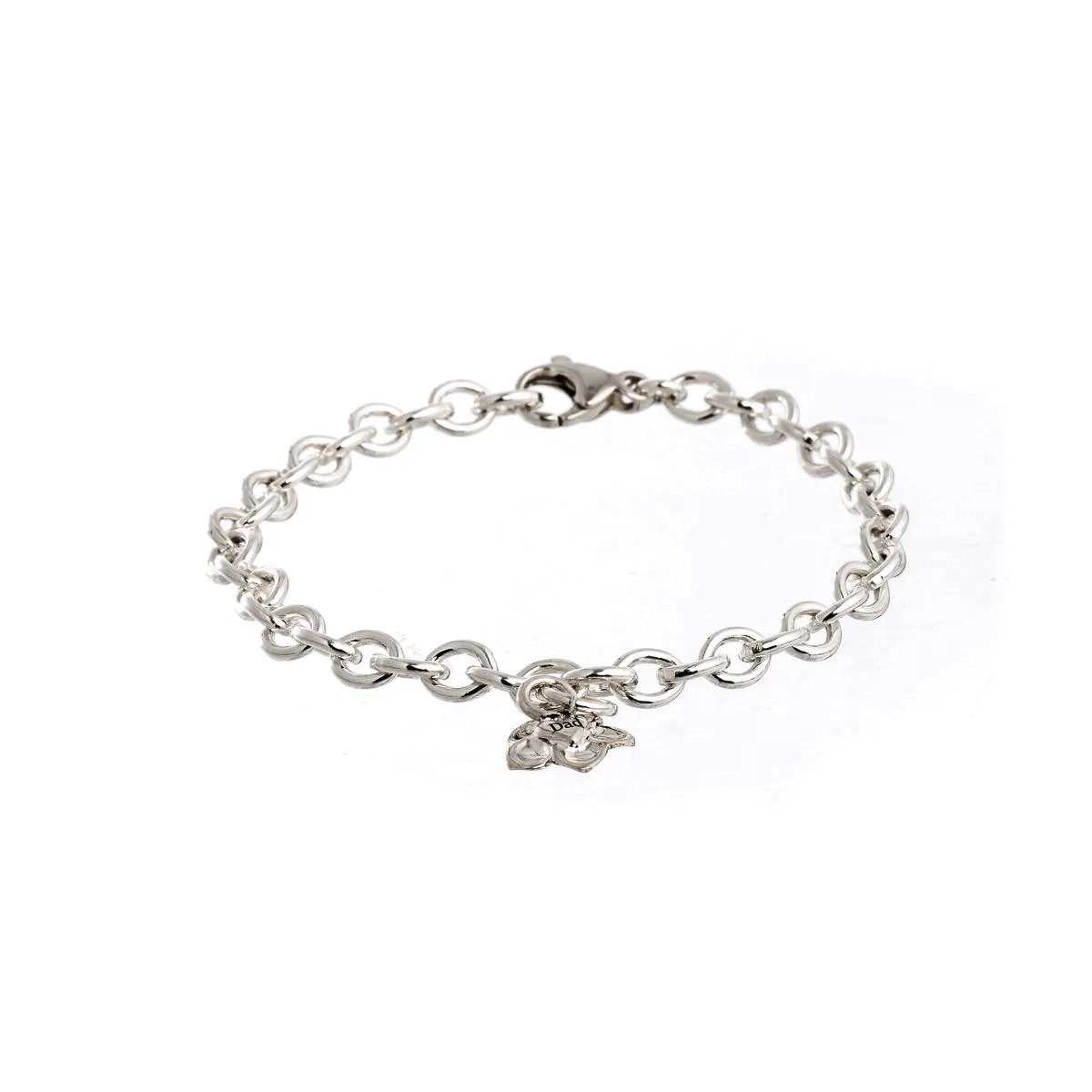 Forget-Me-Not Silver Personalised Charm Bracelet