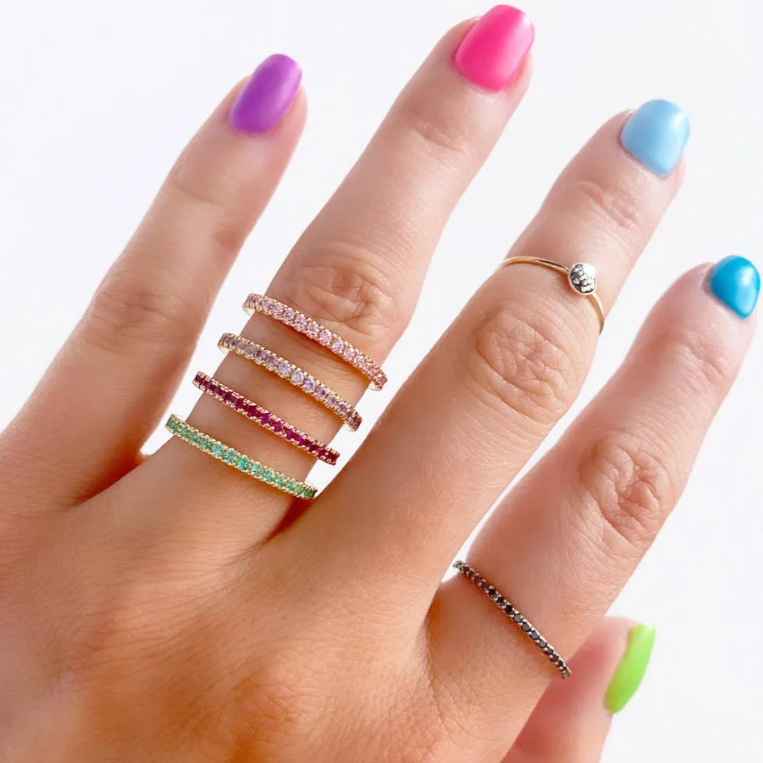 Gabriel & Co. Birthstone Stackable Rings