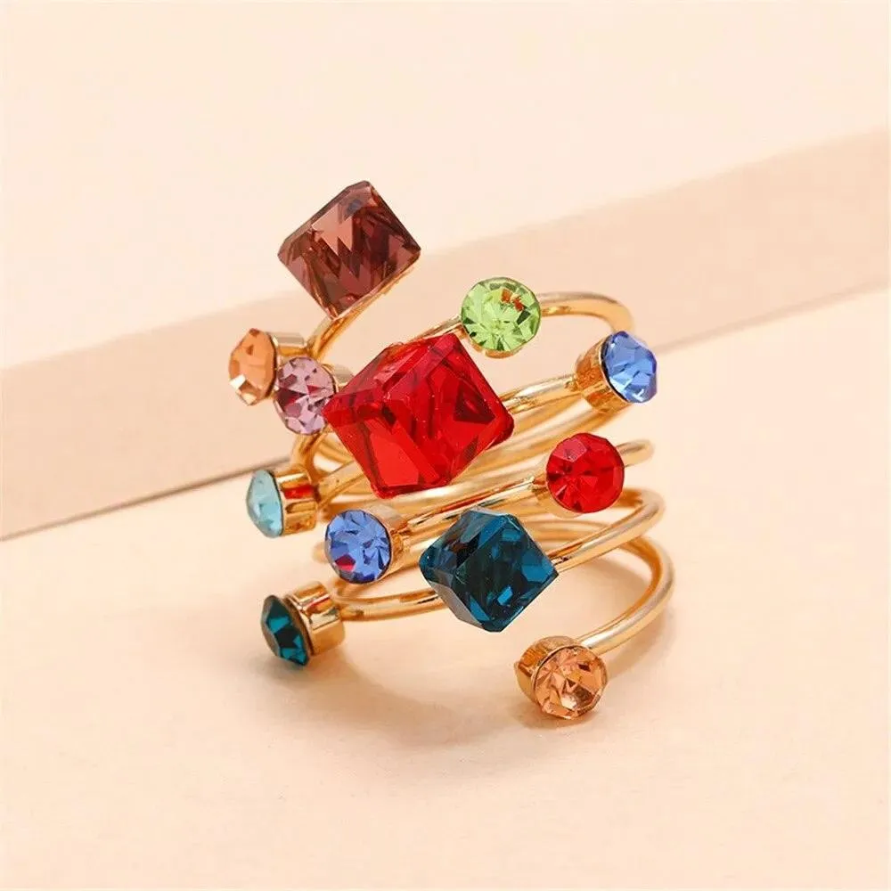 Gilda Oversize Multi Stone Rings