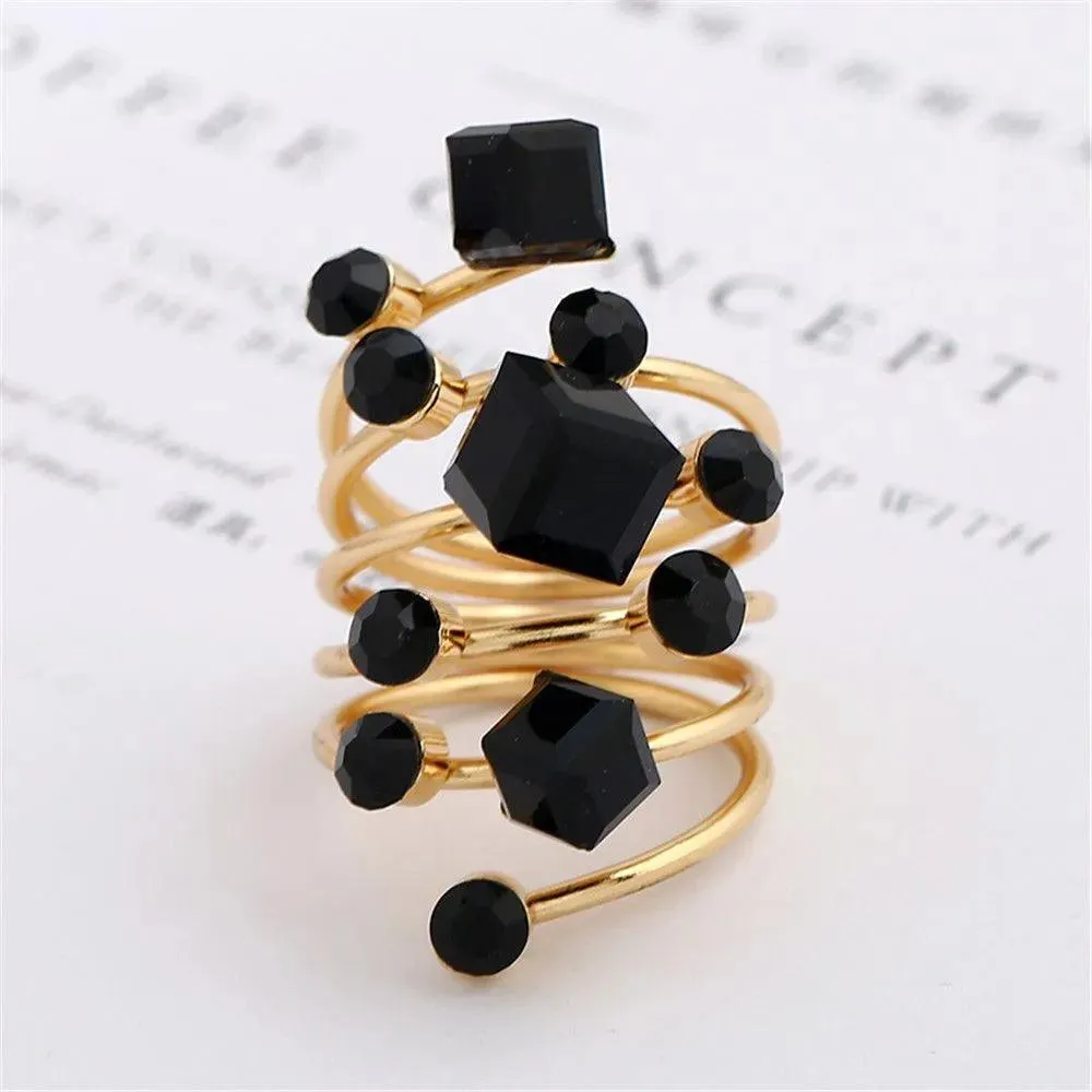 Gilda Oversize Multi Stone Rings