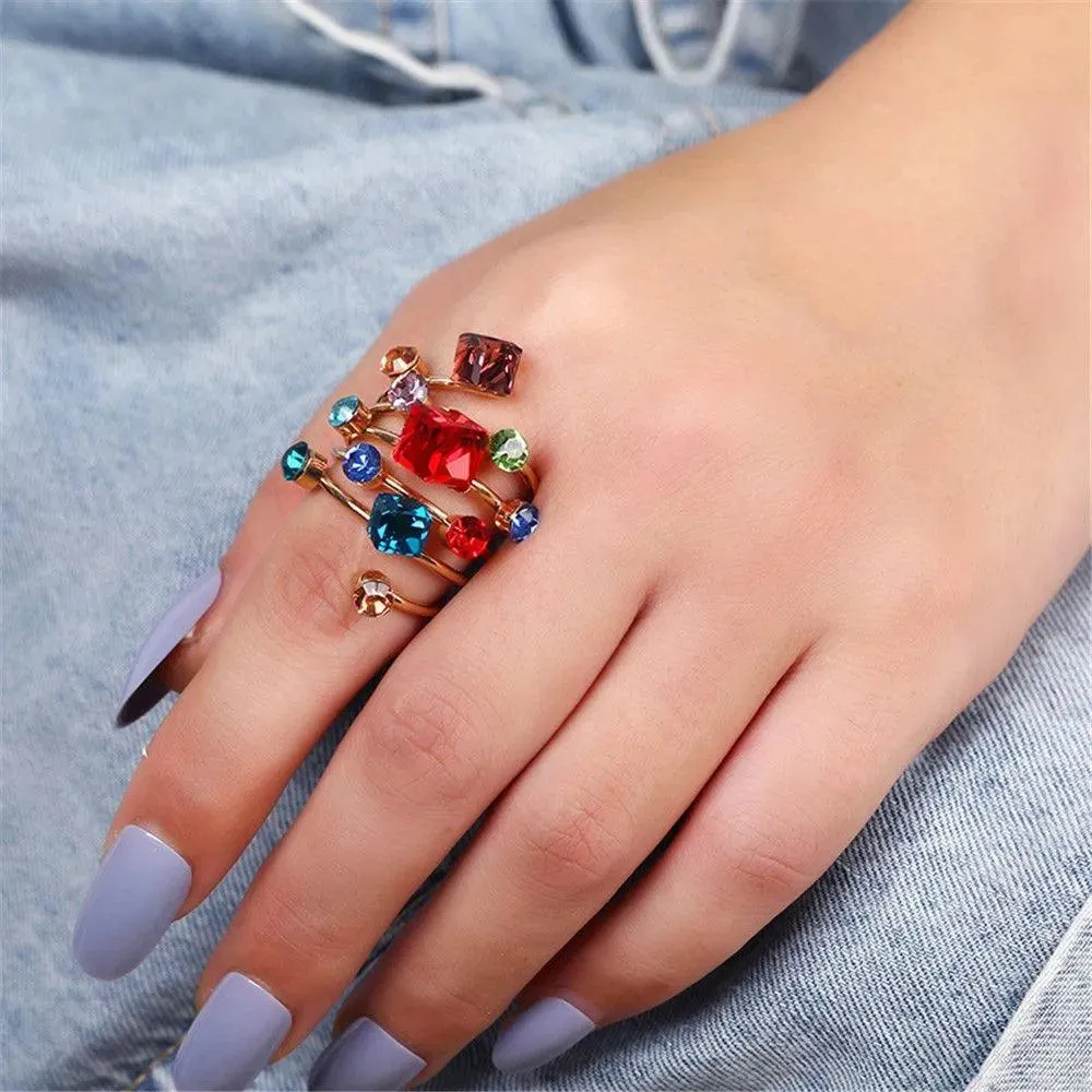 Gilda Oversize Multi Stone Rings