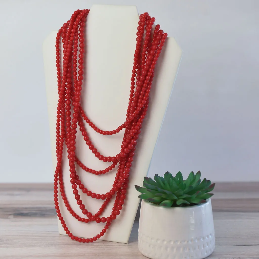 Glory Multi Strand Beaded Statement Necklaces