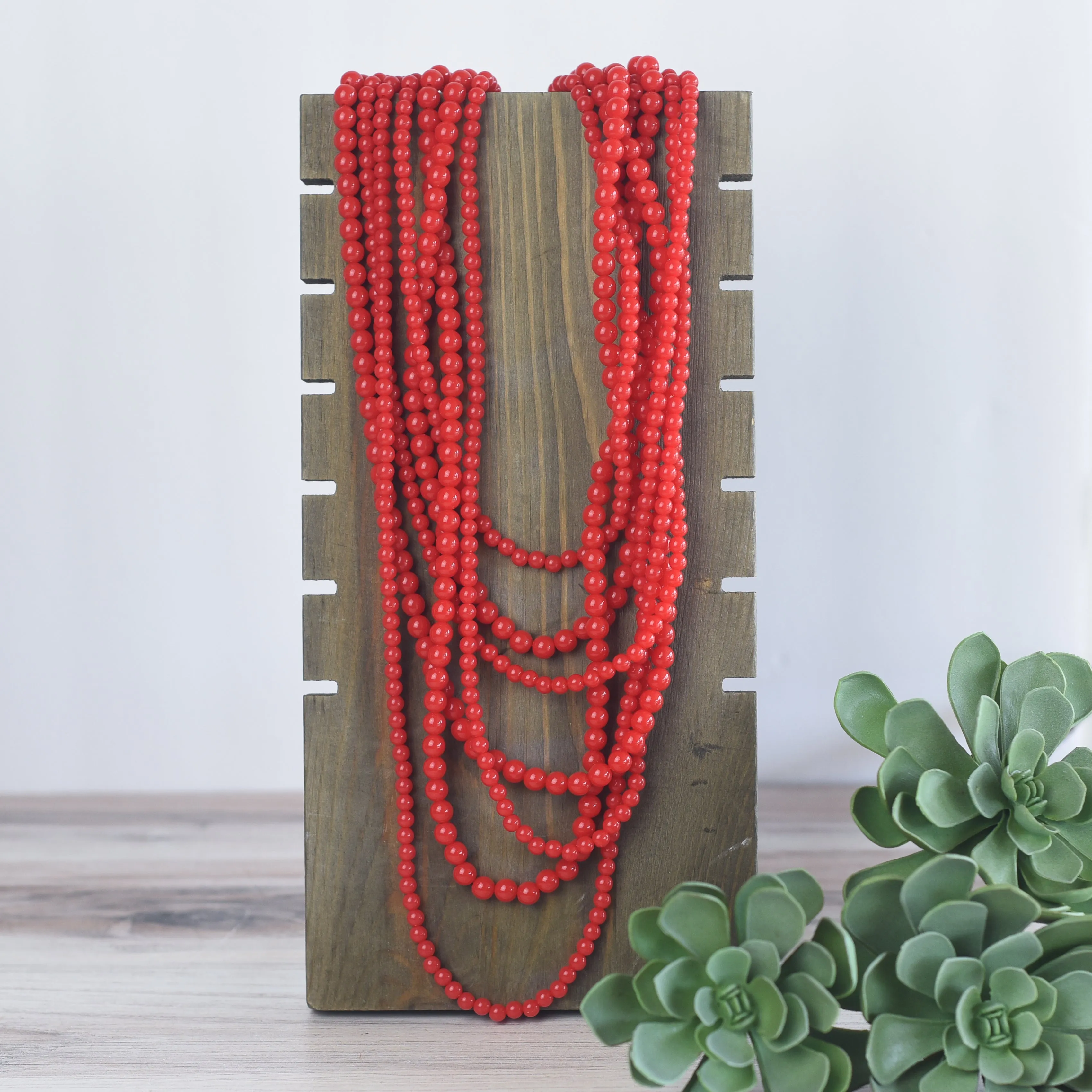 Glory Multi Strand Beaded Statement Necklaces