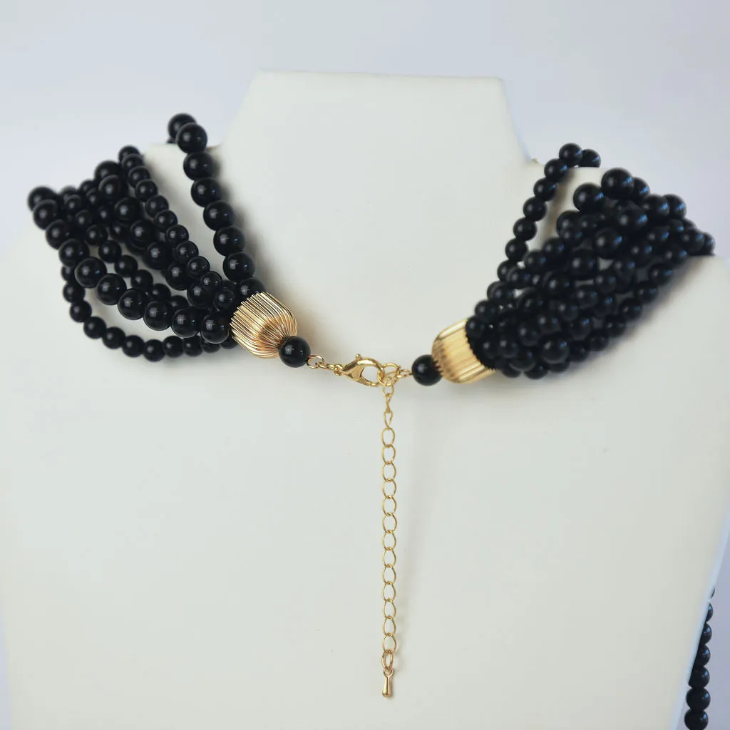 Glory Multi Strand Beaded Statement Necklaces