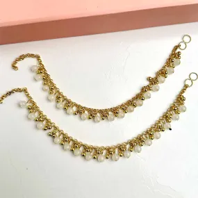 Golden Pearl Anklets