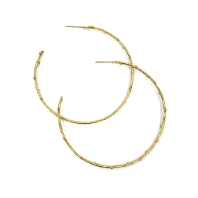 Golden Twig Hoops, Large