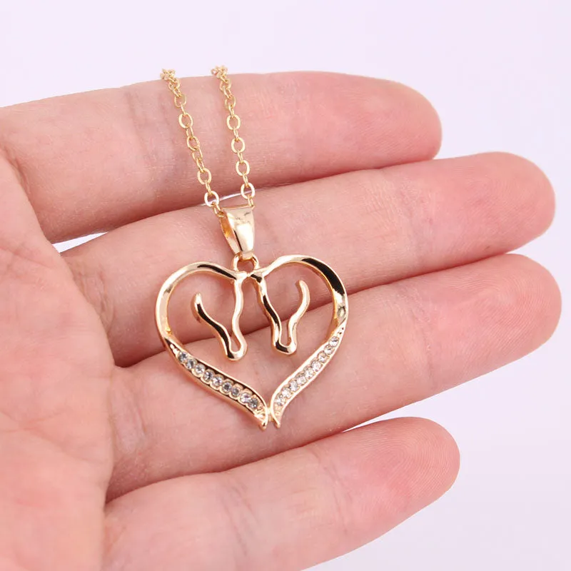 Gorgeous Horse Heart Necklaces