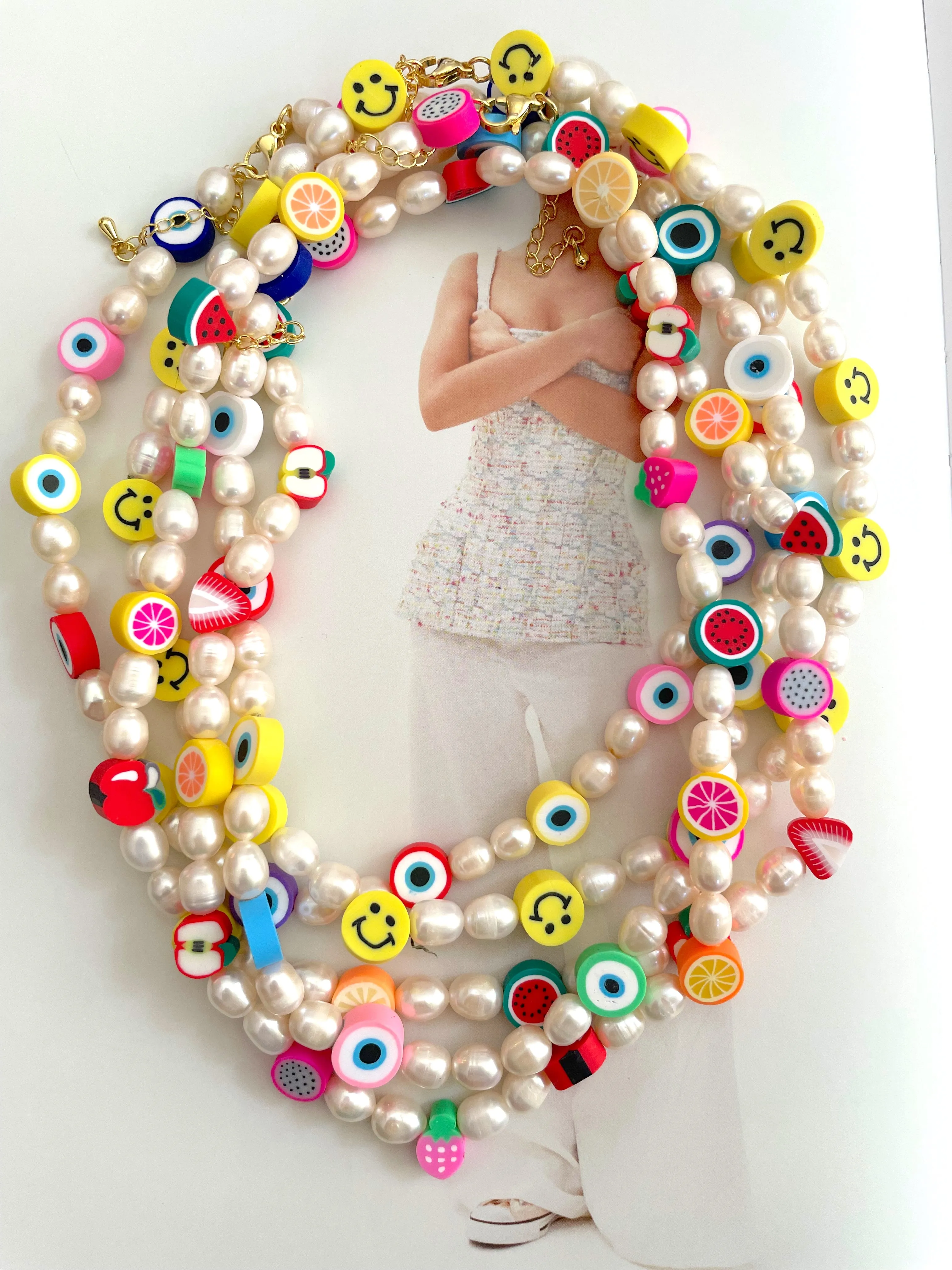 Happy pearls combines necklaces