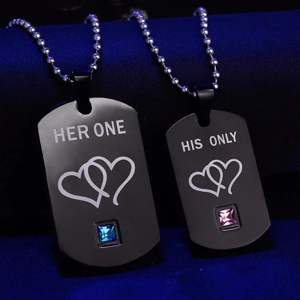 Her One His Only Relationship Necklaces