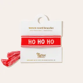 Holiday Woven Word Bracelets - Ho Ho Ho