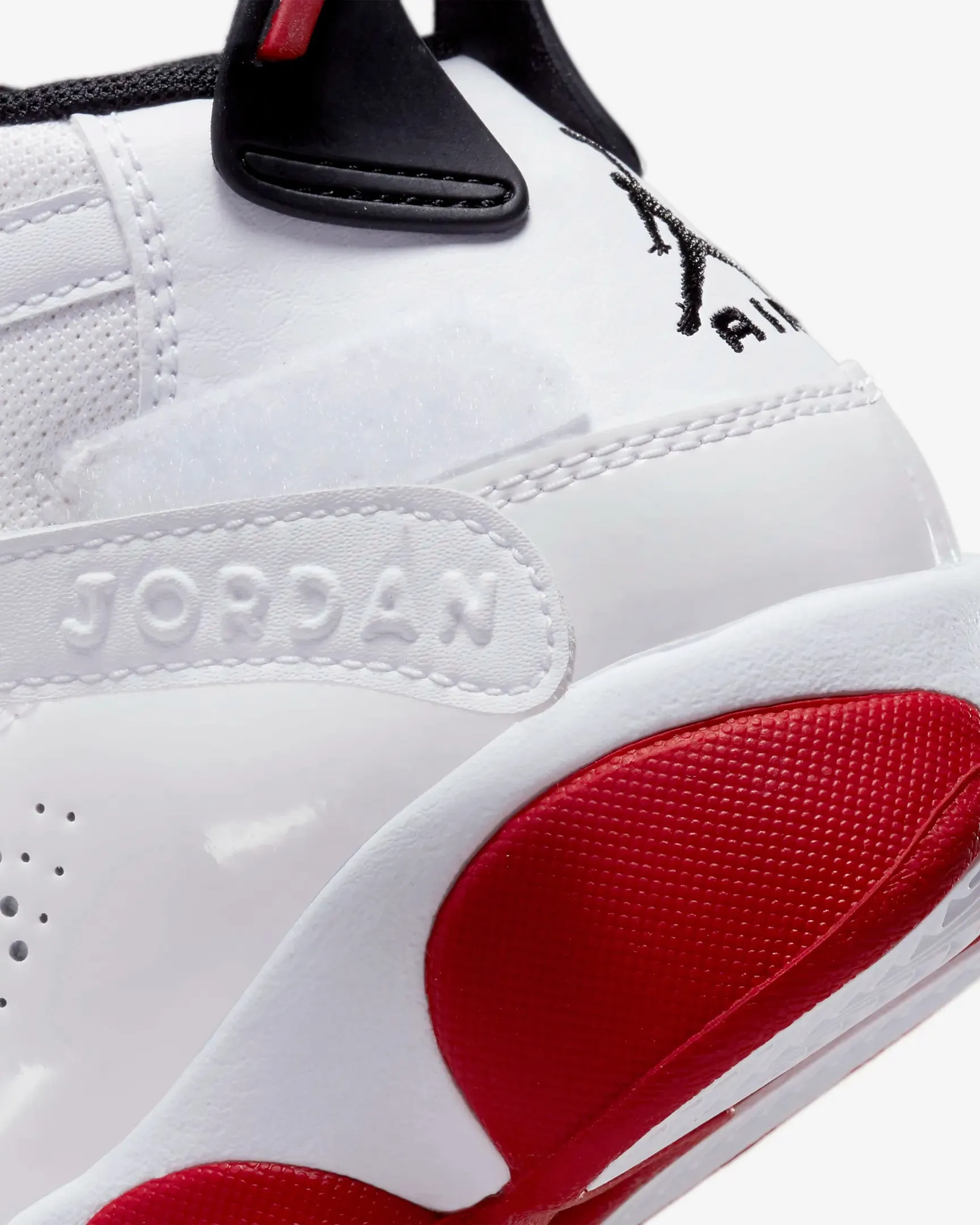 Jordan - Boy -  GS 6 Rings - White/University Red/Black