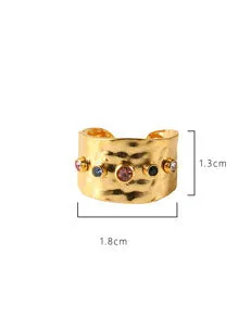 Just Lil Things Artifical  Gold Rings jltr0255