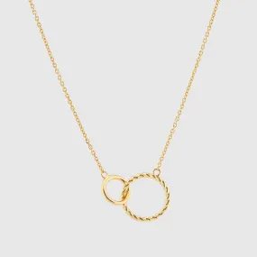 Kelso Alhambra Gold Vermeil Twisted Rings Necklace