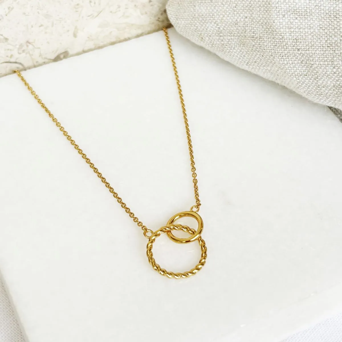 Kelso Alhambra Gold Vermeil Twisted Rings Necklace