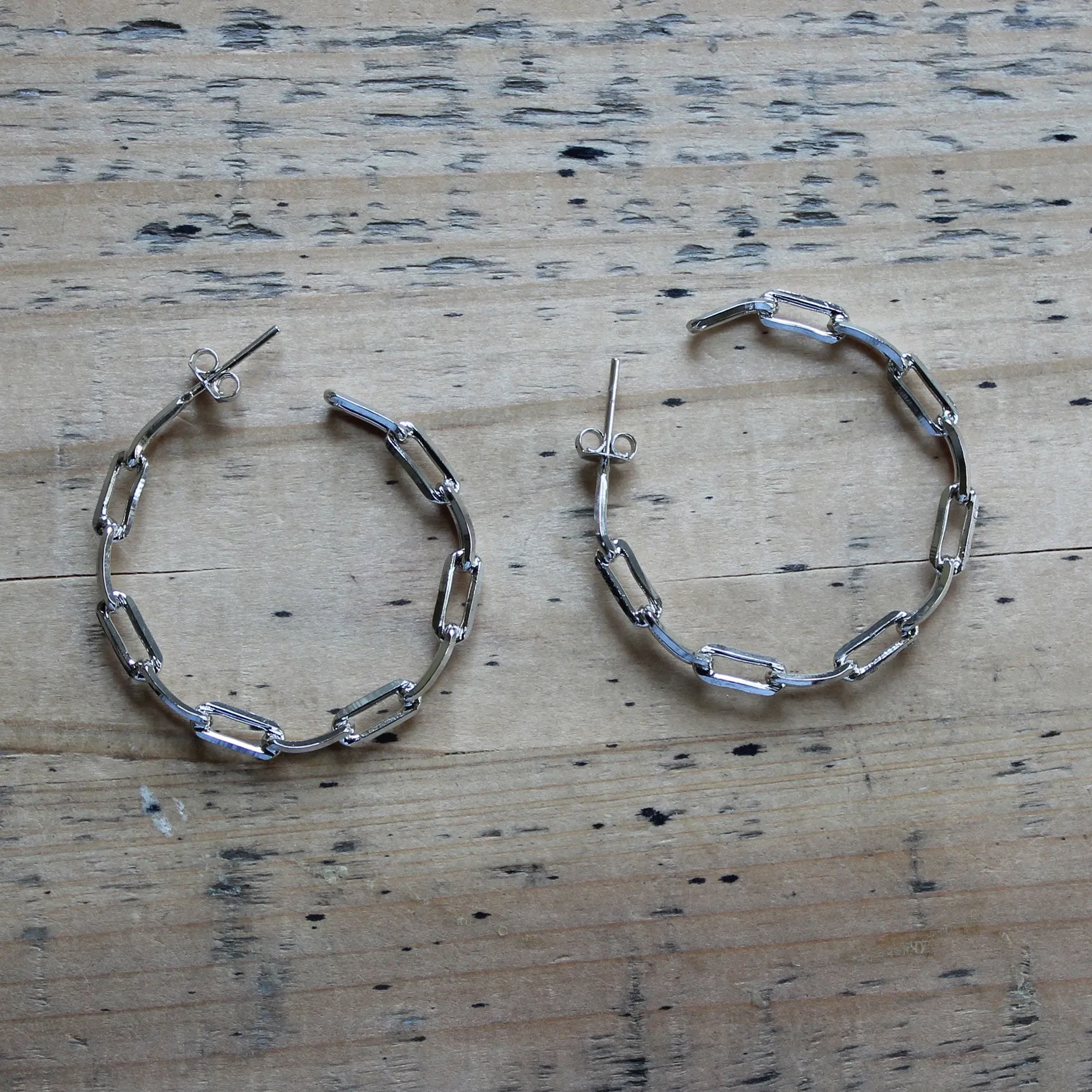 Large Paperclip Hoops