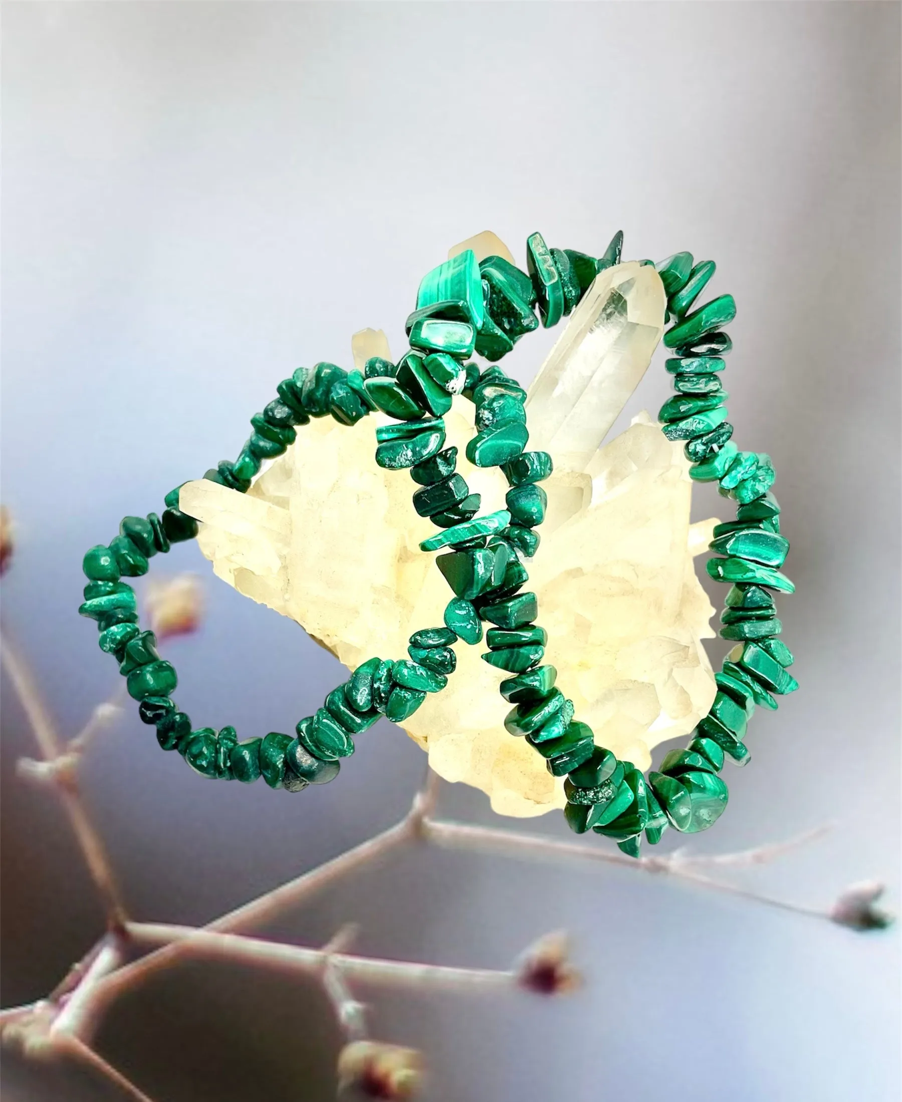 Malachite Chip Bracelet