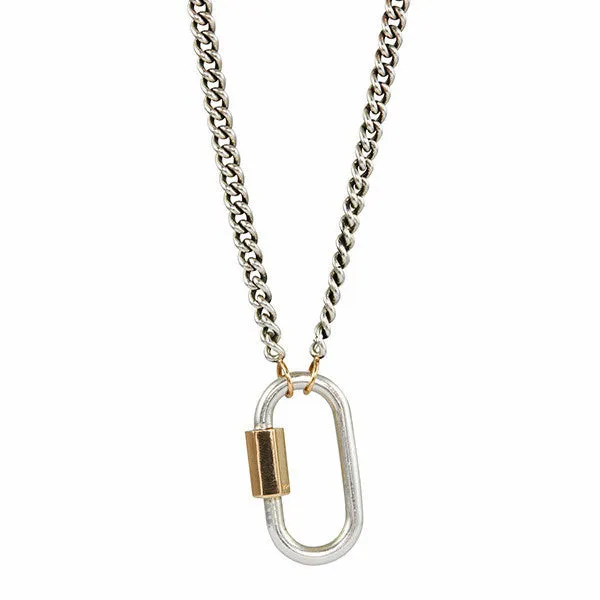 Marla Aaron Sterling Silver and Yellow Gold Regular Lock