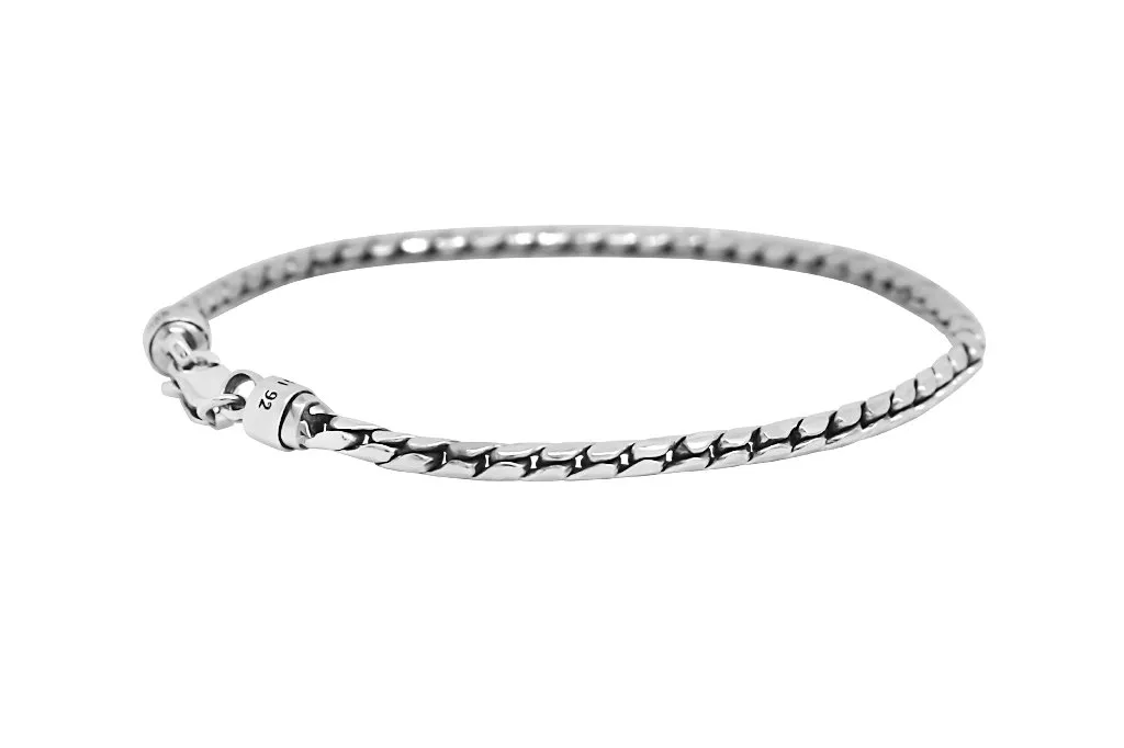 Men's Silver Mini Spine Bracelet