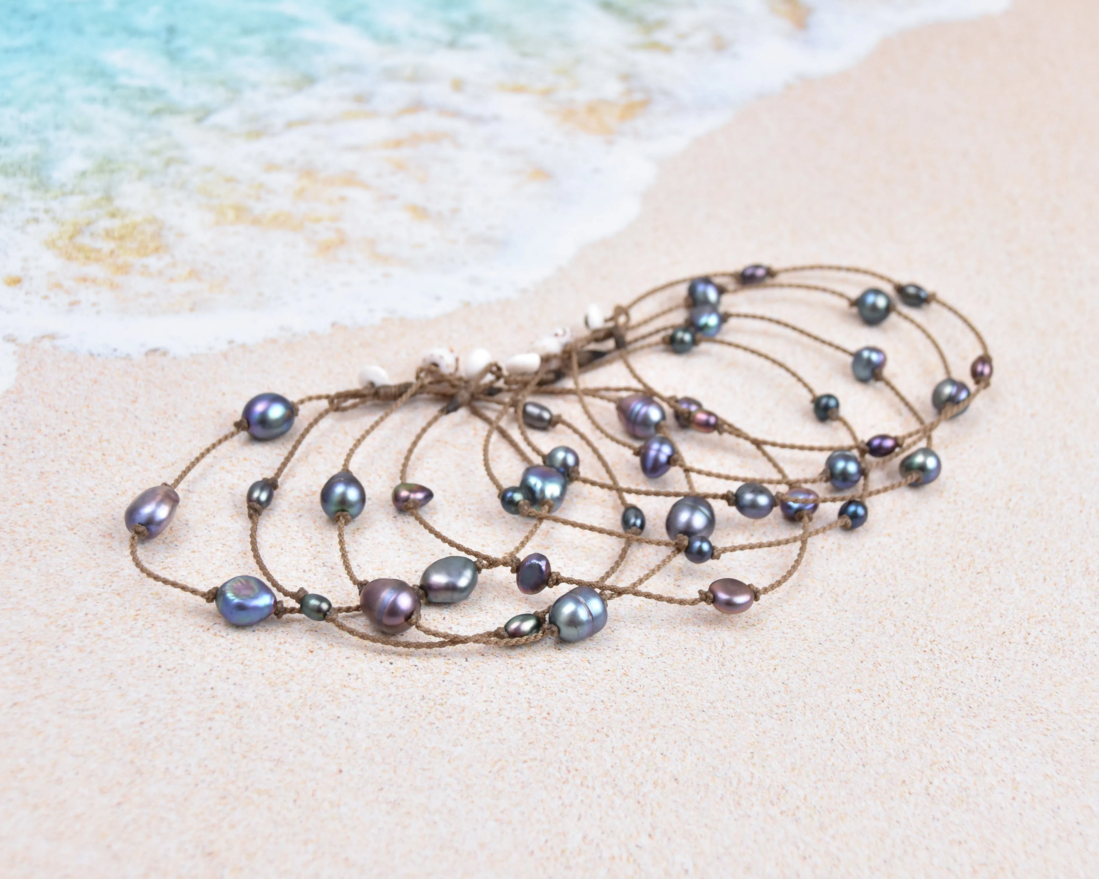 Mermaid   Peacock Pearl Princess Anklets