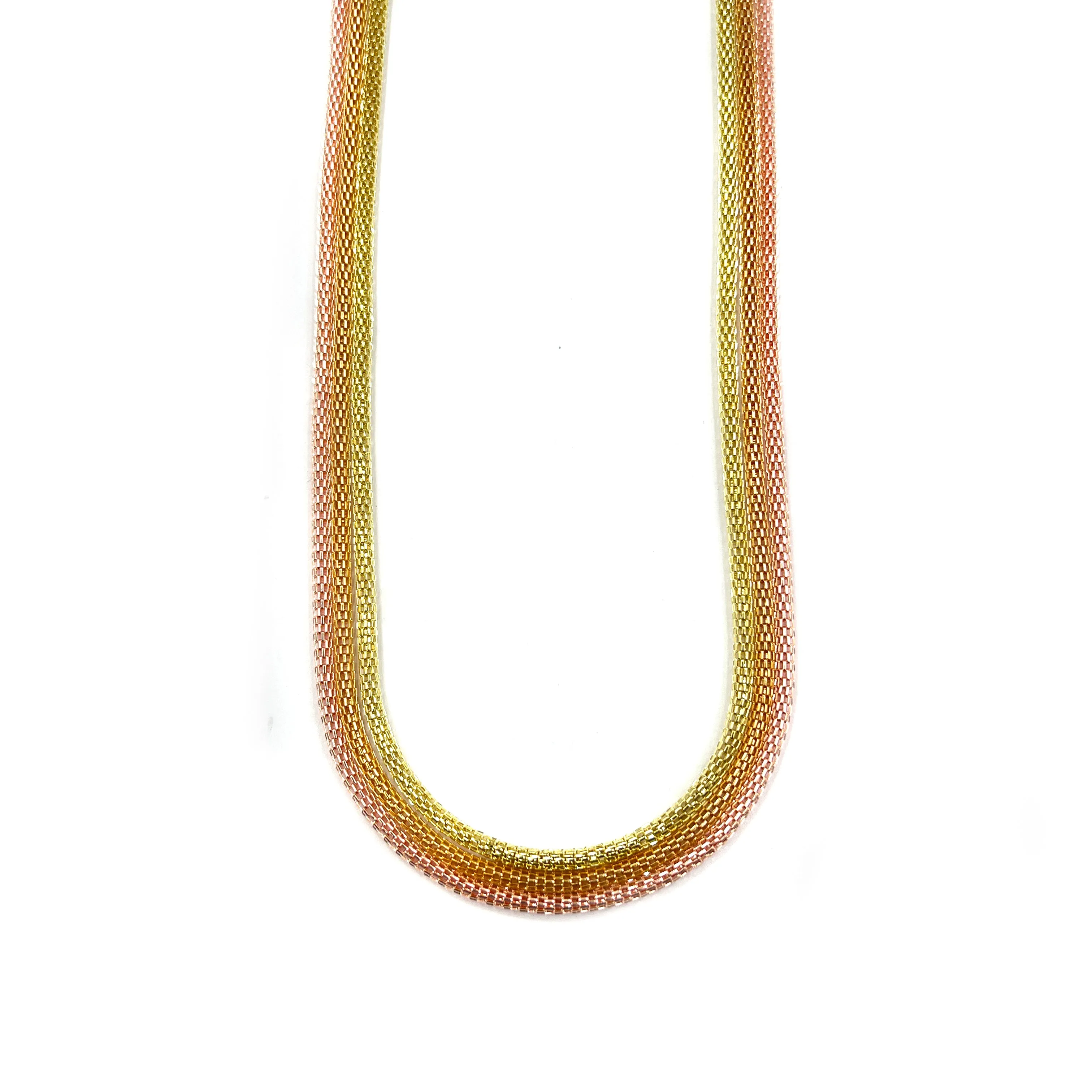 Mesh Necklaces, Gold Metallics