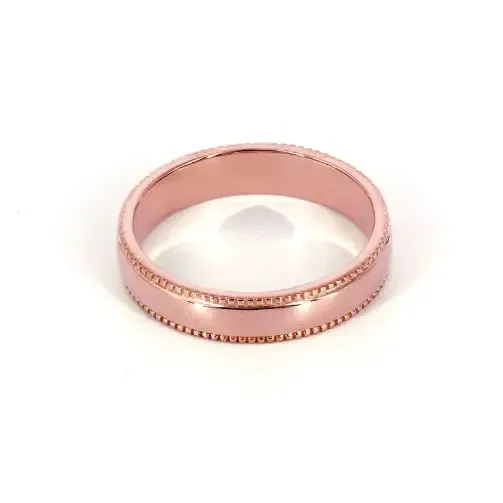 Millie Milgrain Detailed Ring Wedding Rings in 18K gold