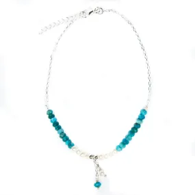 Ocean Spell Deep Blue Apatite Anklet