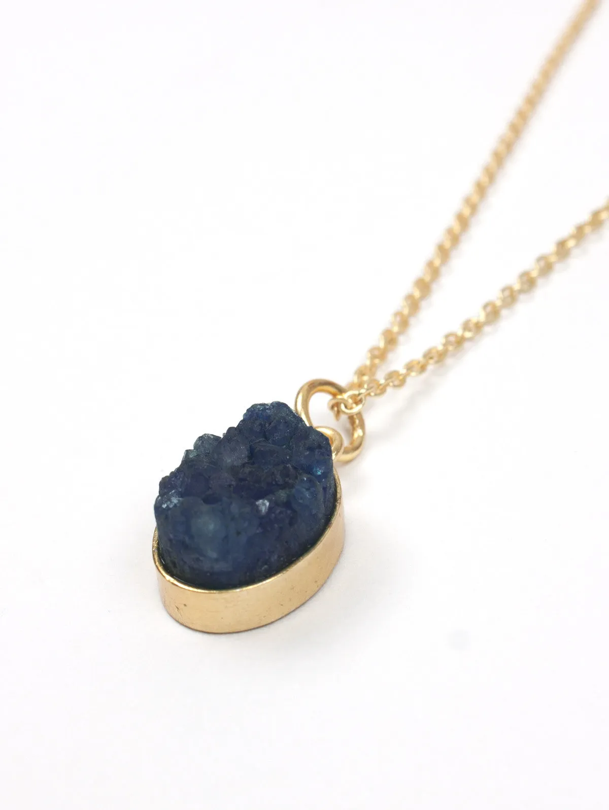 Oval Druzy Necklaces