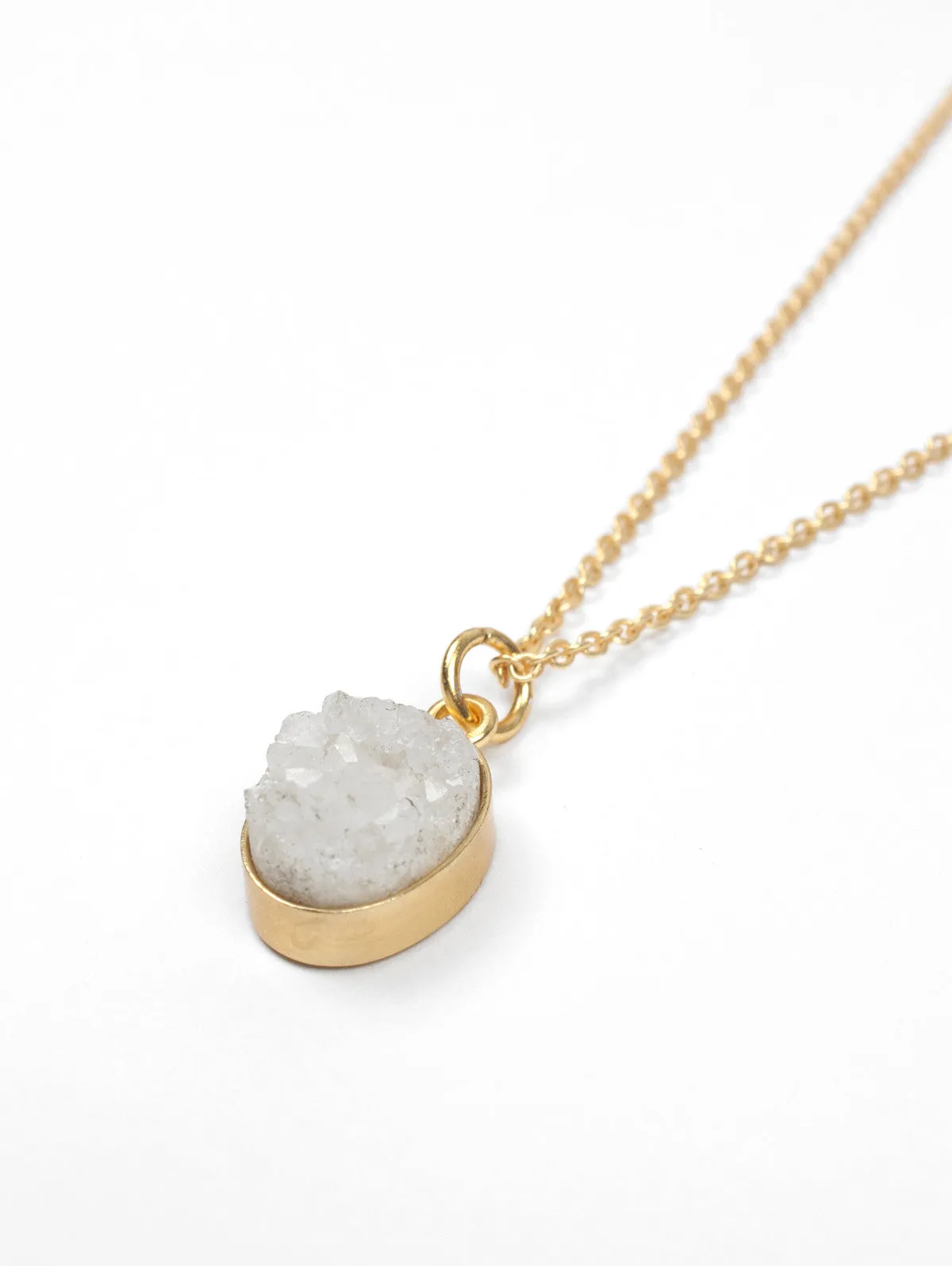 Oval Druzy Necklaces