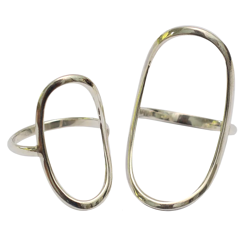 Oval Rings Large & Small in 3 ring sizes