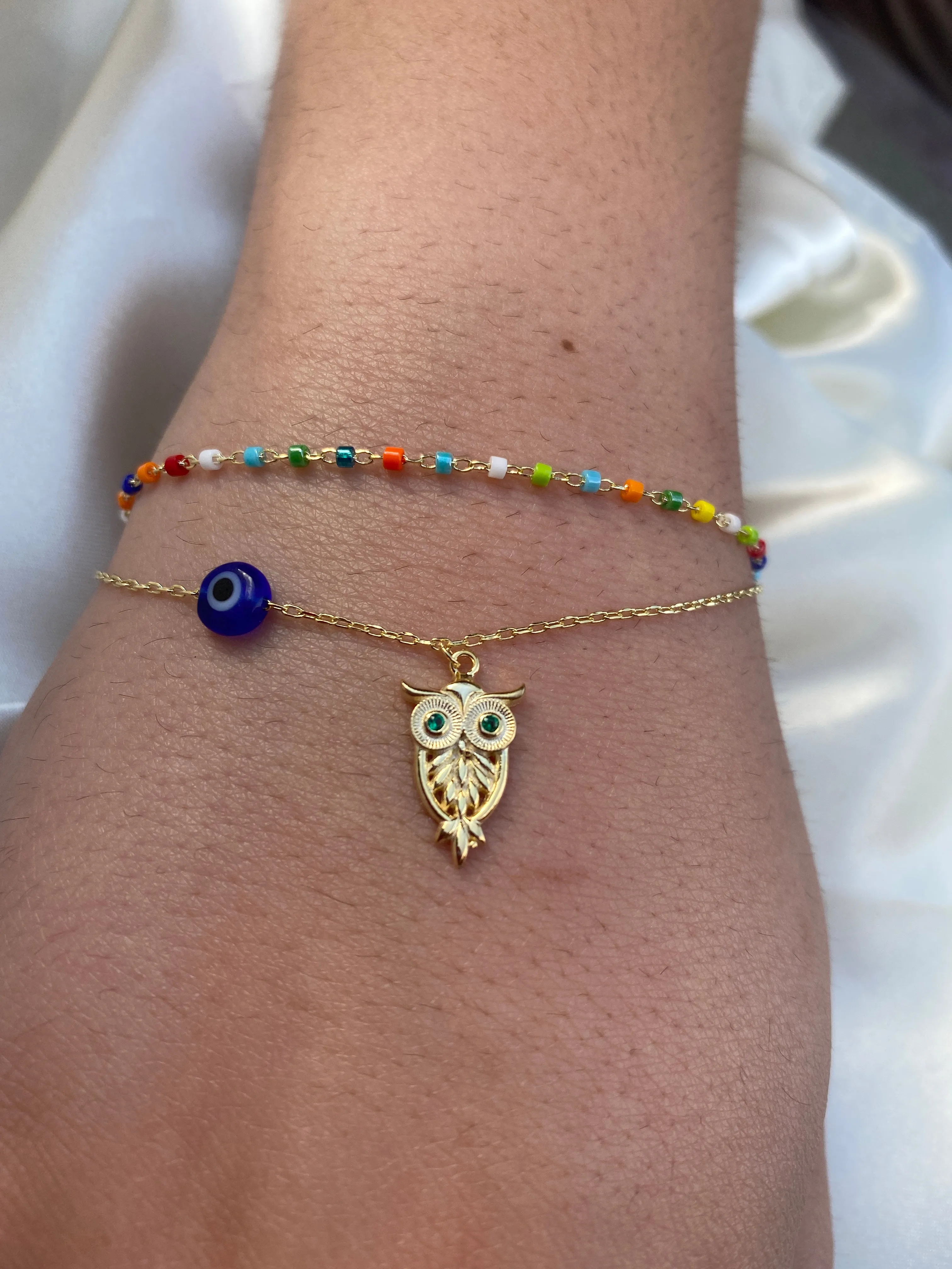 Owl Evil Eye Bracelet